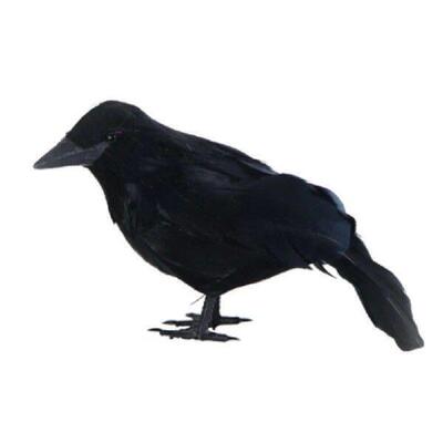 Halloween Simulation Crow Realistic Black Feathered Crows