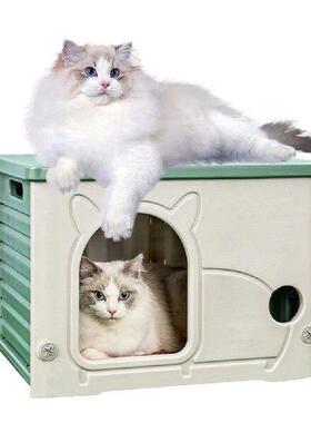 Cat Houses & Condos Rainproof Cats Outdoor Nest Four