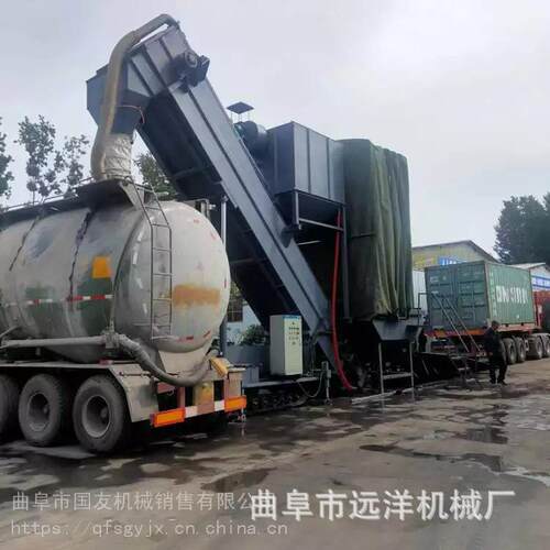 移动式无尘装灰机港口除尘式罐车装灰机码头粉煤灰卸车机