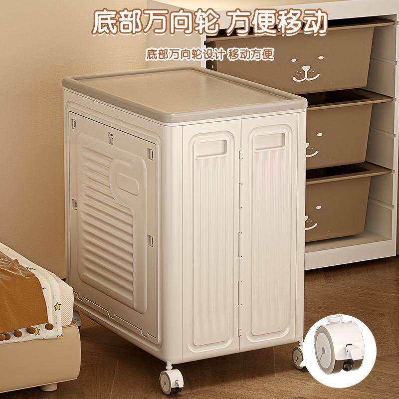 收衣服纳箱大容量超大家用翻3hpx3BPB盖带滑衣可轮折叠盒物整理被