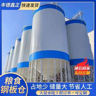 1000吨粮食钢板仓粮站用源厂生产安装发货及时