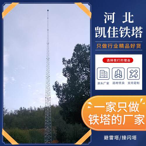 厂家供应避雷针塔GH环形独立接闪器热镀锌防雷塔四柱角钢避雷塔