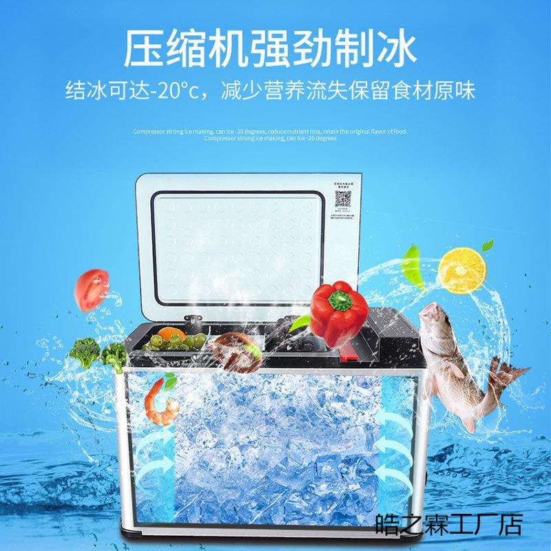 夏新2025新款车载冰箱12v24V通用大货车专用小型车家两用冷冻冰柜