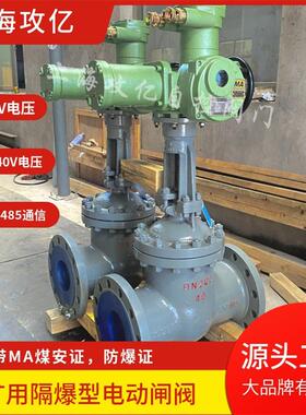 攻亿矿用隔爆型一体式电动闸阀 Z941H-40C DN200 RS485通讯接口