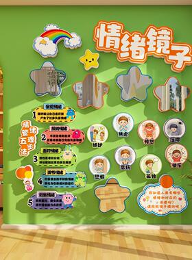 情绪管理文化墙面镜子贴心理角咨询室环创幼儿园装饰成品楼梯走廊
