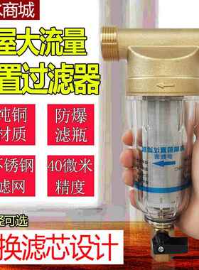 免换滤芯电热水器前置过滤器 大流量全屋前置过滤器 4分通用净水