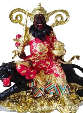 纯铜驱虎财神赵公明铜像901.3米1.6米铸铜武财神生产厂灏瑞铜雕