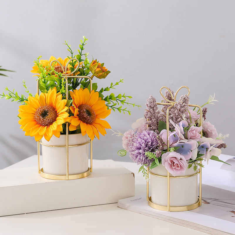 假花仿真花客厅室内装饰盆栽摆件卧室餐桌面办公室工艺品花瓶摆设,鲜花速递/花卉仿真/绿植园艺,仿真绿植,淘宝优惠券,粉丝福利购,淘宝优惠卷