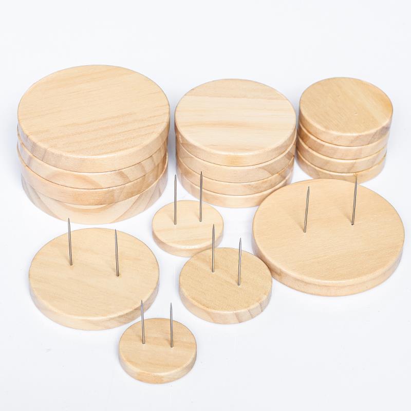 站立玩偶底座毛线钩织编织模型娃娃羊毛毡带针木质底座展示站台