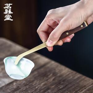 厂家直销水墨玉瓷茶道六君子套装琉璃功夫茶具用品配件大全铜茶夹
