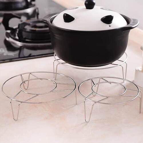 Thickened Stainless Steel Steaming Rack, High-Legged Multi-F