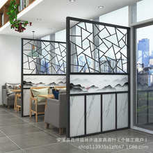 包厢铁烧烤推拉门卡座酒店餐厅中式火锅隔断饭店围栏屏风艺新包间