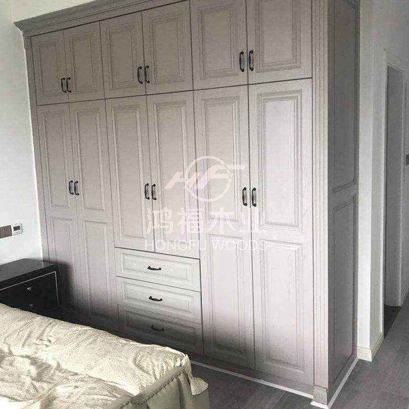 实欧木衣柜式家用子卧室木质组合柜现HF-YG代简约家具衣帽间整体