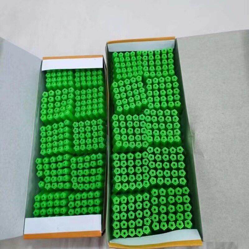 绿色连体膨胀绿直通塑料膨胀管膨胀胶膨胀壁虎胶塞胶粒M6/8盒装
