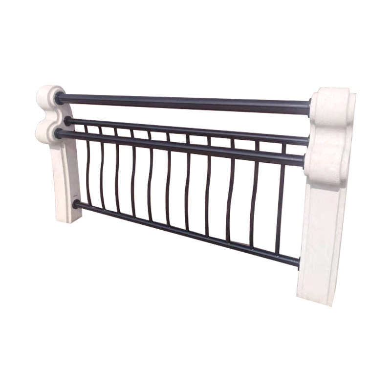 铸造石护栏河道景观仿石复合管栏杆桥梁防撞护栏水泥精铸石隔离栏