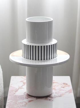 现代圆环环XBX绕瓶简约样板房装饰品家软居台面民宿花干摆件插花