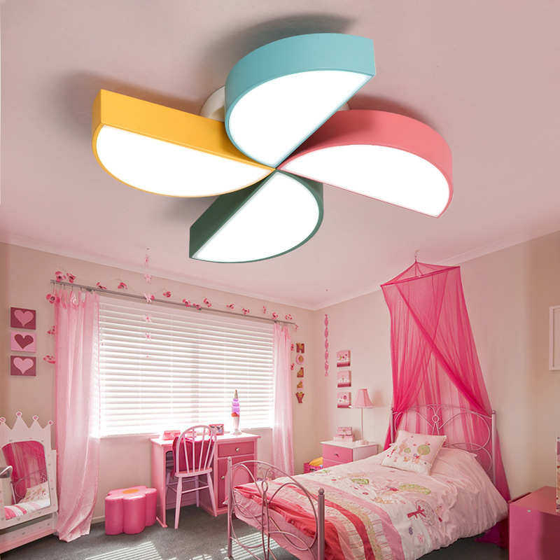 儿童房灯女孩2018新款吸顶灯简约现代led房间卡通公主创意卧室灯