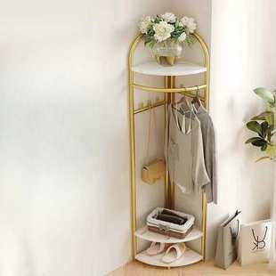 角落衣帽架三角置物架多功能转角衣帽架家用卧室客厅挂衣架子批发