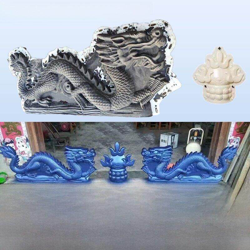 双龙戏珠模具罗马柱模具欧式预制水泥制品新农村外墙墙面装修装饰