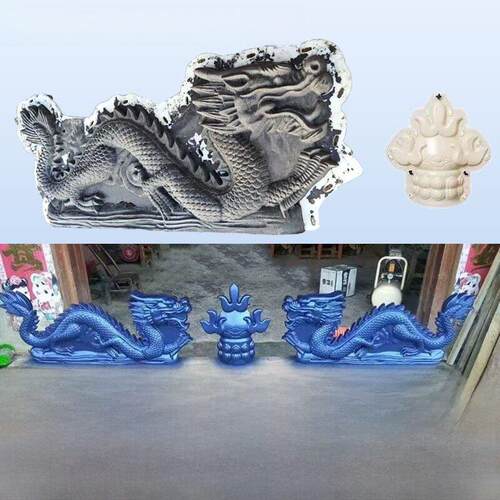 双龙戏珠模具罗马柱模具欧式预制水泥制品新农村外墙墙面装修装饰