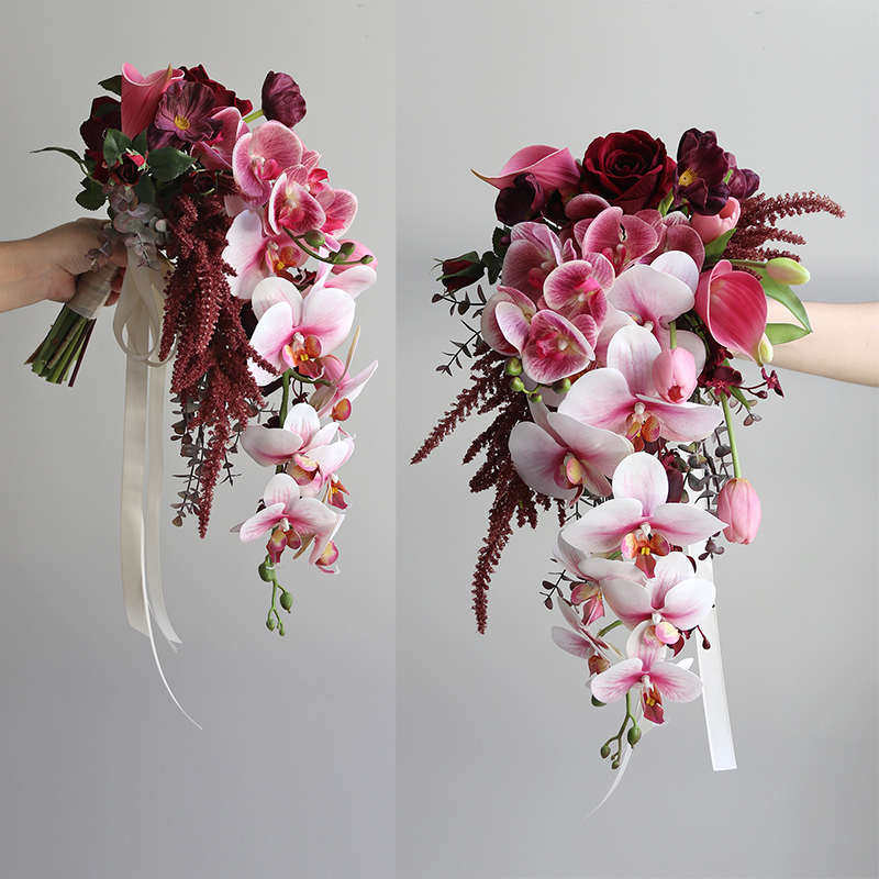 手捧花假花 瀑布水滴款高级新娘花束结婚摄影仿真花家居台面摆放,家居饰品,仿真花/假花,淘宝优惠券,粉丝福利购,淘宝优惠卷