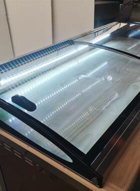 钢化玻璃展示柜定制熟食柜台玻璃罩玻璃柜带拉门售饭台玻厂家