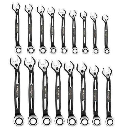 DualUse Plums Blossoms Open End Ratchets Wrenches 6mm-22mm