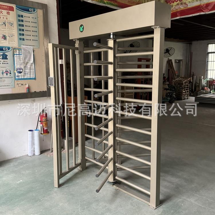 烤漆款单向出口滚动旋转闸门超市景区人行全高转向门不锈钢禁行门