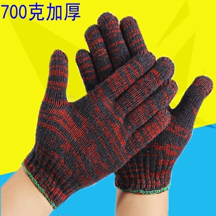 劳保手套耐磨加厚棉纱劳工工地工业线手套防护防滑工作手套