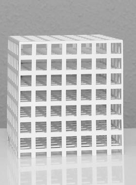 简约现代盘金属方格摆件售楼处样板间卧室客厅桌面软装饰品