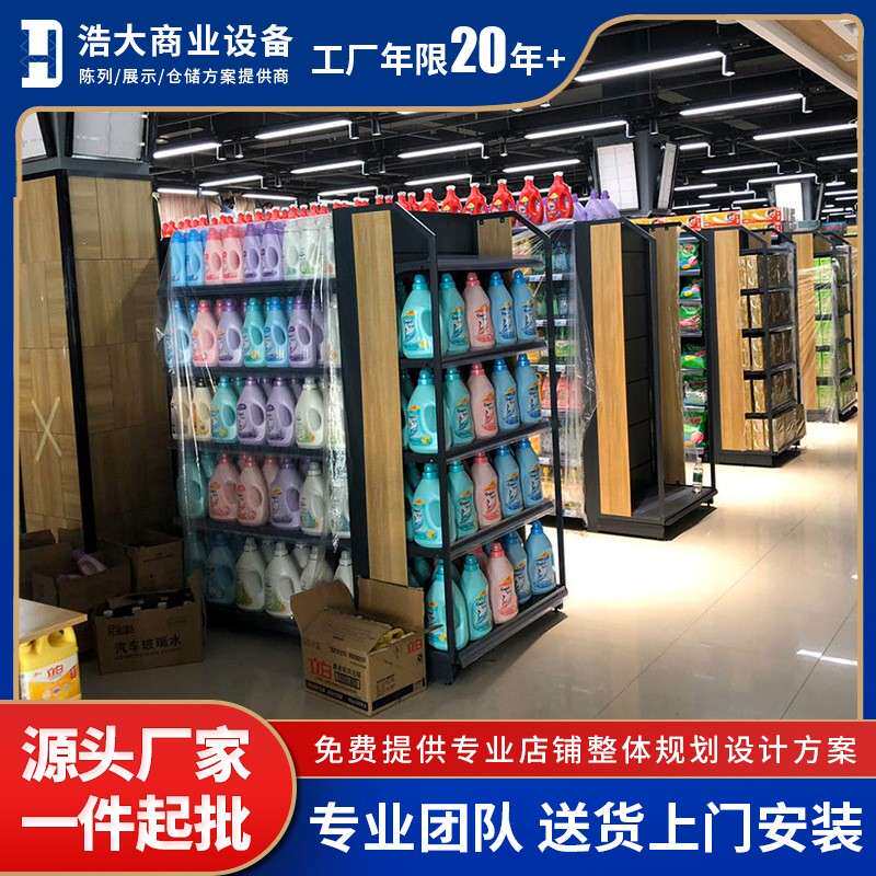 源头厂级超市四立柱钢木货架 母超市货架