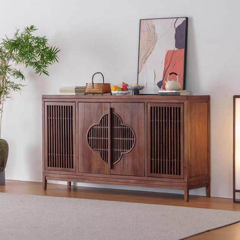 新中式北美黑胡桃木餐柜禅意宋式美学实木玄关柜边柜收纳柜家俱,住宅家具,餐边柜,淘宝优惠券,粉丝福利购,淘宝优惠卷