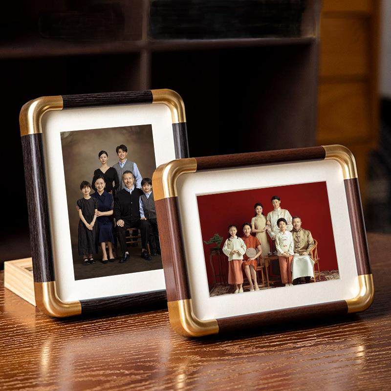全家福照片打印加相框摆台高级感挂墙裱框定制相片洗照片做成画框