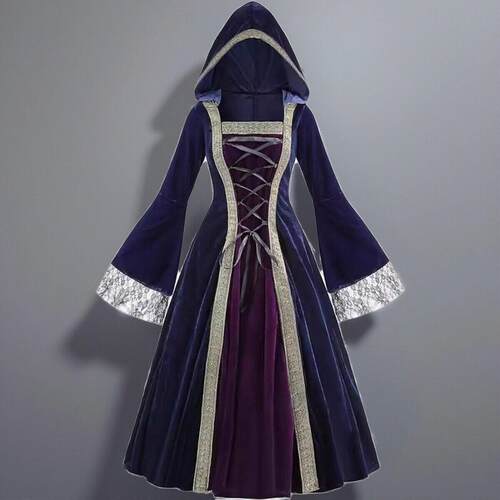 中世纪神秘女巫洋装神职修女塔罗师角色扮演哥特式暗黑巫师服装