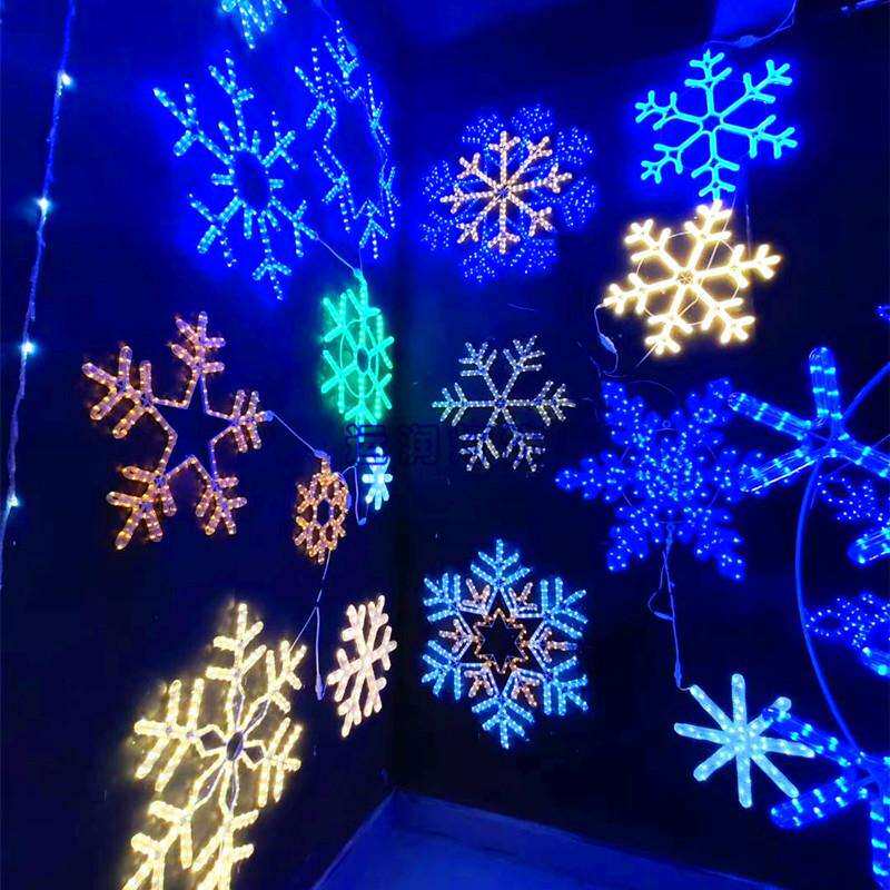 彩灯圣诞雪花造型灯LED餐厅街道商场亮化装饰灯户外造型灯