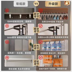 家用帽EF65小户型衣柜卧室落地衣角服收纳开架转置物架出租屋放式