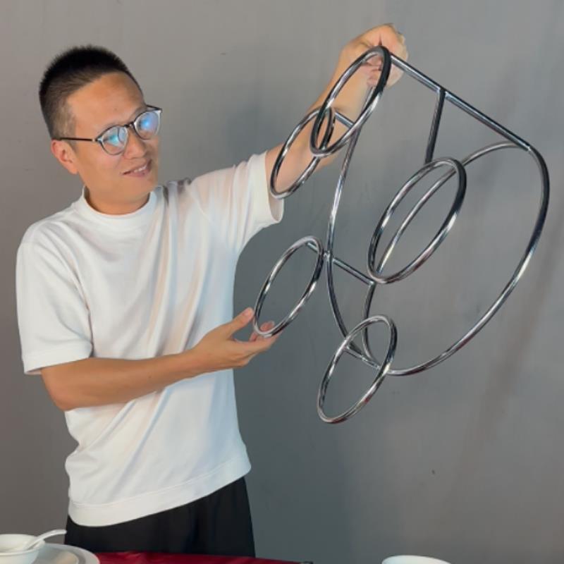 网红婚礼堂 宴会桌面装饰 冷盘架子 定制 多层铁艺架子 创意器皿