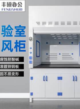 实验室防酸防腐PP通风柜操作台PP通风橱化验室实验台排风设备橱柜