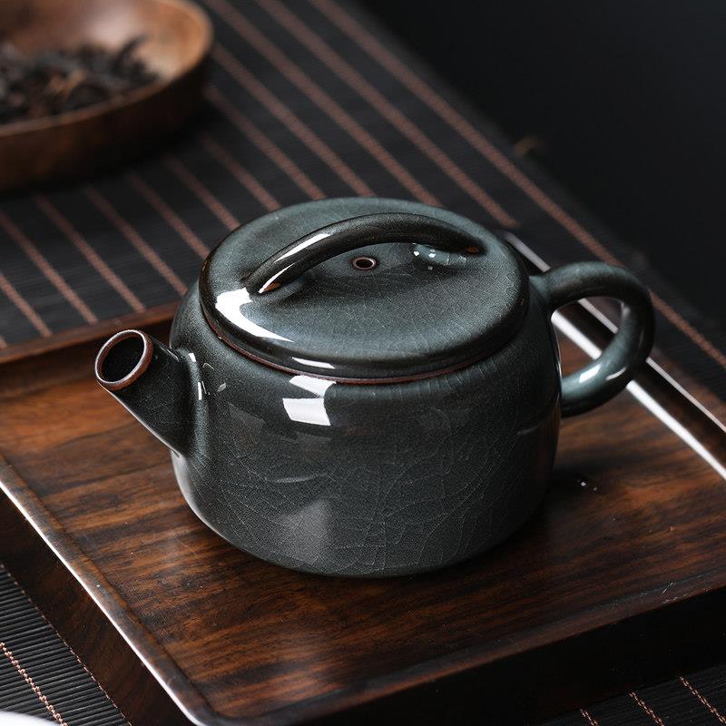 青瓷茶壶手工作礼汉单式瓦JIAXIN-3壶跳叨壶功夫茶具泡茶器高档盒
