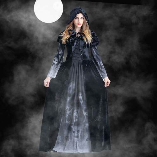 Grim Reaper Skeleton Vampire Long Gown