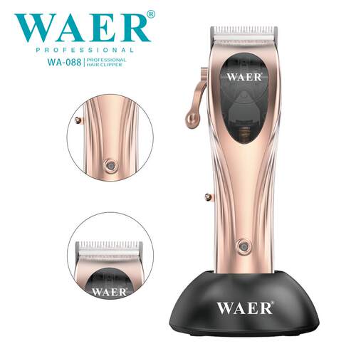 佤尔WAER跨境新款带底座快充理发剃头推子发廊专用造型专业雕刻剪