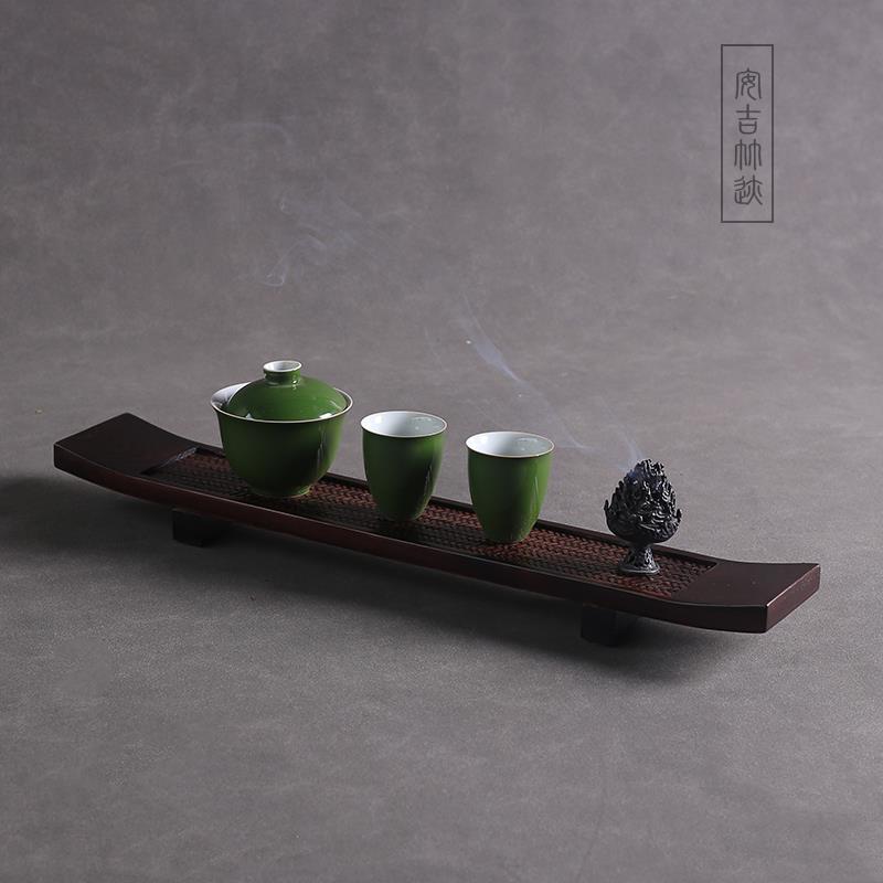 单层壶架创意船型茶杯架茶台桌面展示架茶具收纳整理中式覆古摆件