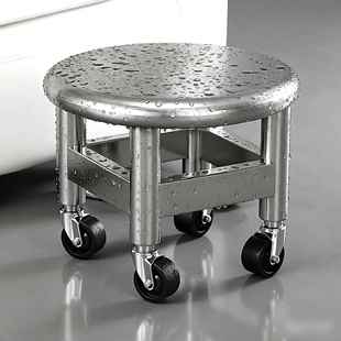 万向轮矮凳凳子带轮家用带娃圆凳美缝修脚儿童学步板凳滑轮静音凳