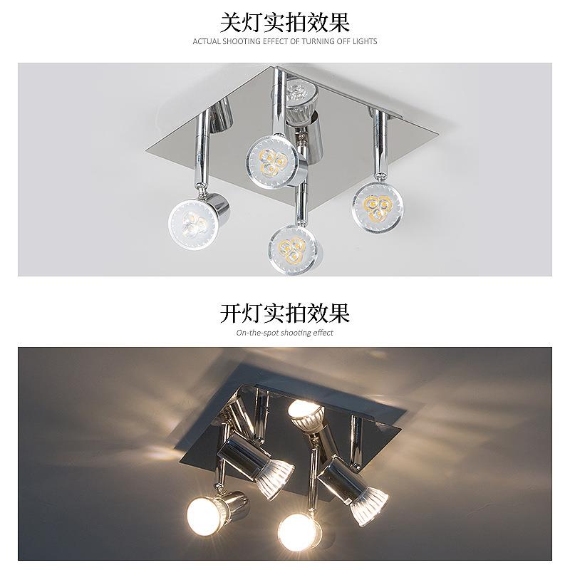 跨境方形射灯家用 led射灯装饰天花吊顶明装可调节gu10射灯