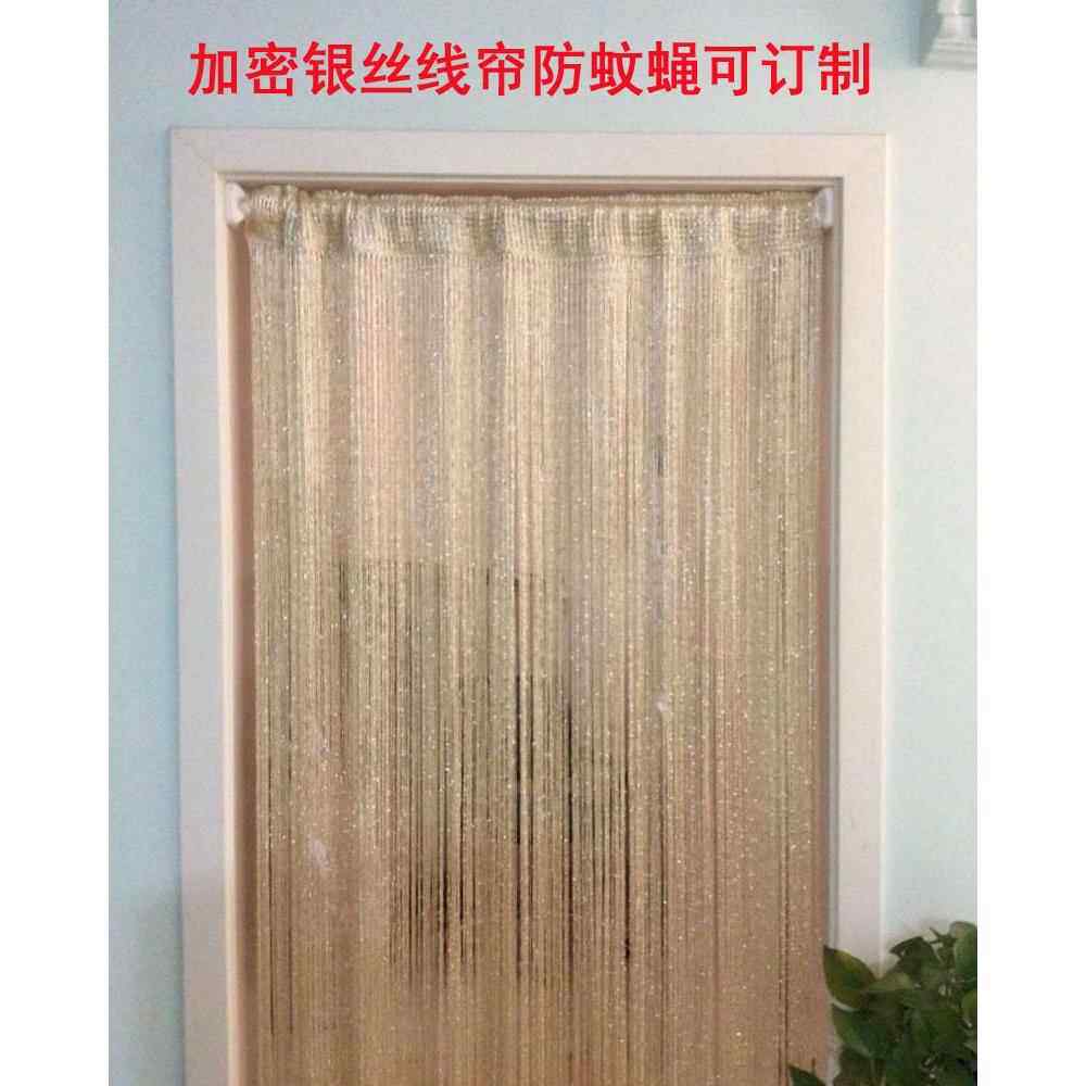 高档加密银丝线 线帘 装饰门帘 夏季防蚊蝇门帘 窗帘隔断窗挂帘