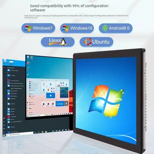 电容触摸显示屏 N97系统内嵌式 工控工业一体机X86系统J1800 J1900