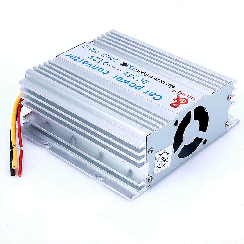 厂家直销15A大功率24V转12V汽车电源降压器车载转换器 24伏降12伏