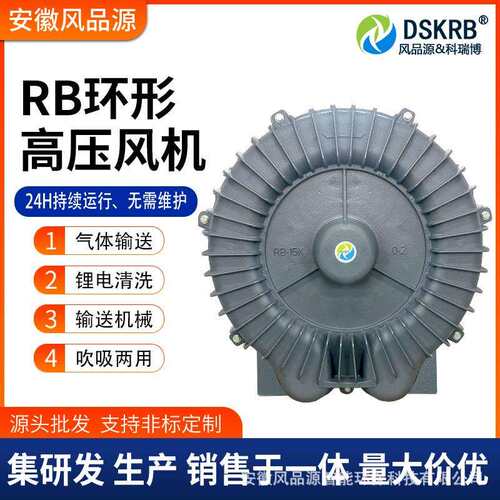 RB高压风机环形漩涡气泵蒸汽输送隔热耐高温旋涡鼓风机隔热型风机
