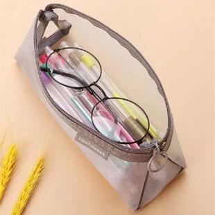 Cute Mesh Simple Kawaii Transparent Pencil Case