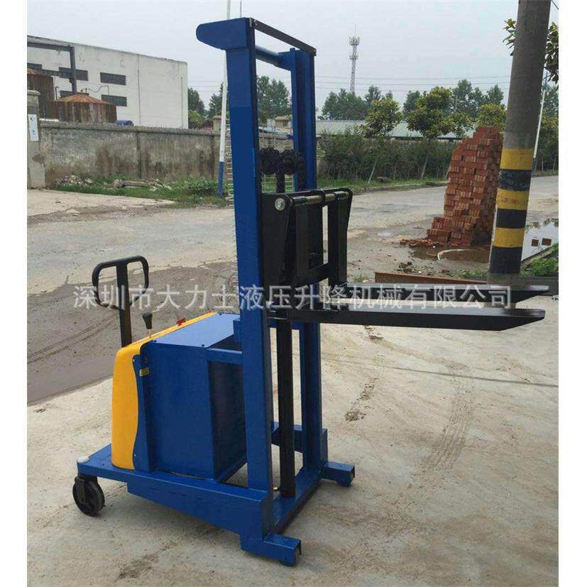 无前腿半电动叉车无前脚电动堆高车堆垛叉车半自动堆高机